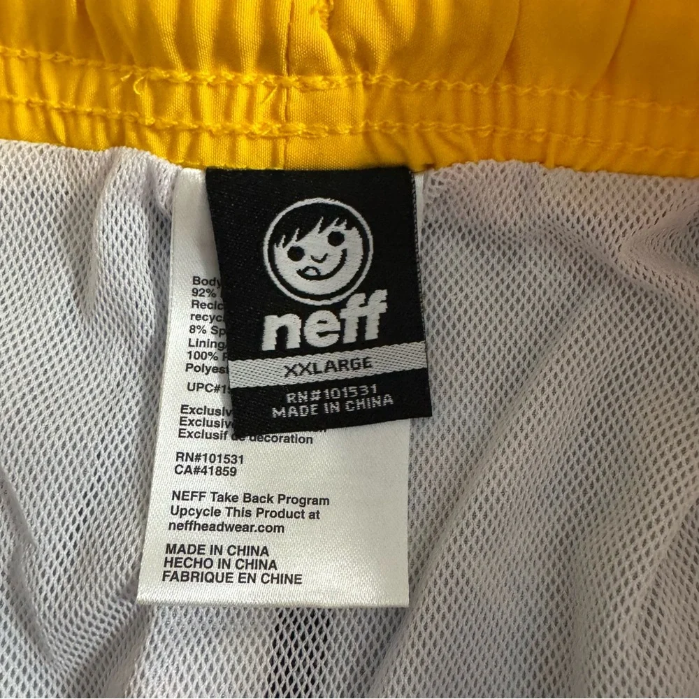 Neff Boys Fired Up Ducky Graphic Swim Yourh Shorts Size XXL 18 Black